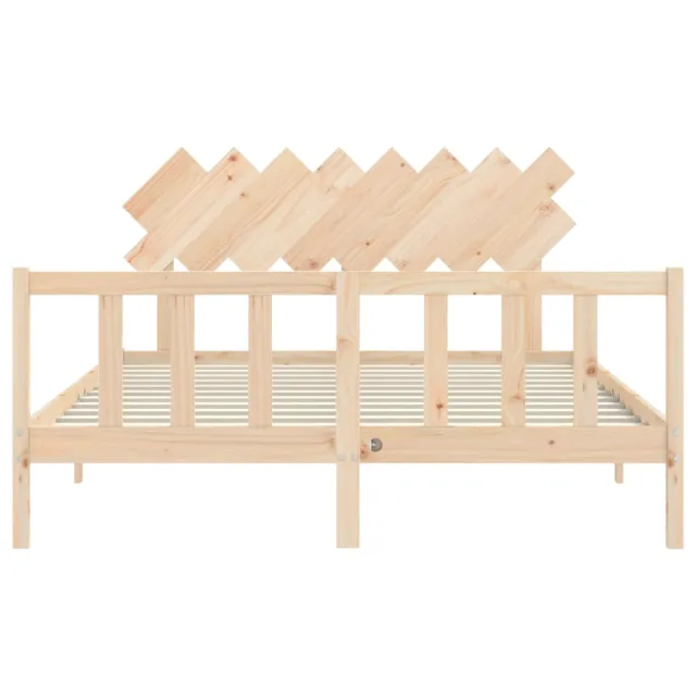 Cadre de lit sans matelas 160x200 cm bois massif de pin
