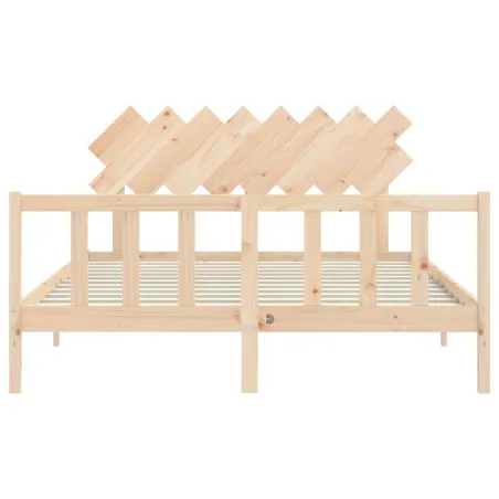 Cadre de lit sans matelas 160x200 cm bois massif de pin