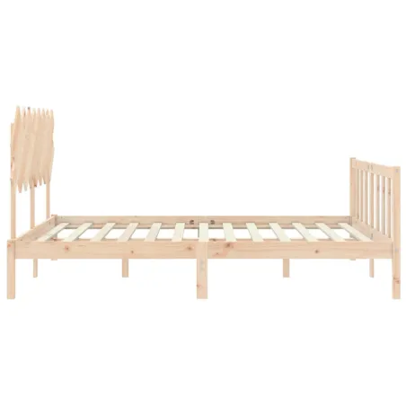Cadre de lit sans matelas 160x200 cm bois massif de pin