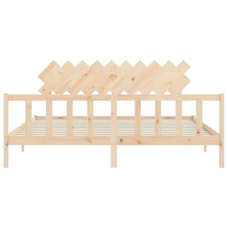 Cadre de lit sans matelas 200x200 cm bois massif de pin