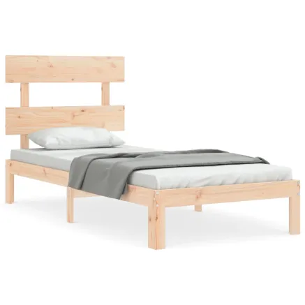 Cadre de lit sans matelas bois de pin massif 2