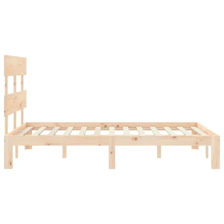 Cadre de lit sans matelas bois de pin massif