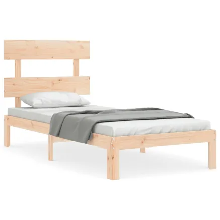 Cadre de lit sans matelas 90x200 cm bois de pin massif 2