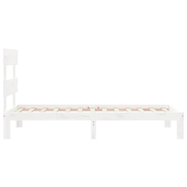 Cadre de lit sans matelas blanc 90x200 cm bois de pin massif