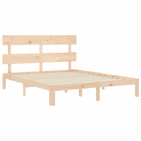 Cadre de lit sans matelas bois de pin massif