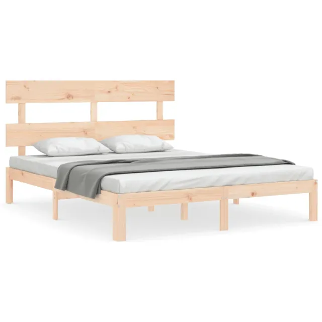 Cadre de lit sans matelas 160x200 cm bois massif de pin