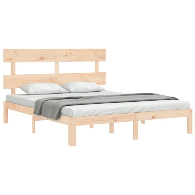 Cadre de lit sans matelas 160x200 cm bois massif de pin