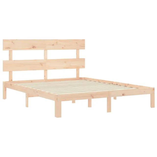 Cadre de lit sans matelas 160x200 cm bois massif de pin