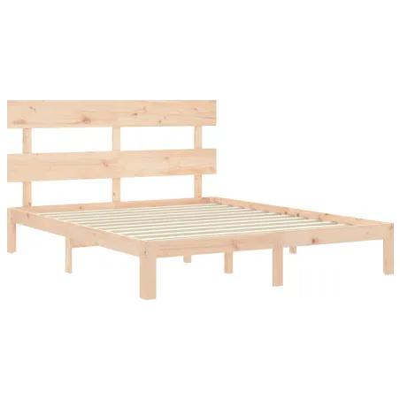 Cadre de lit sans matelas 160x200 cm bois massif de pin