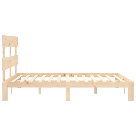 Cadre de lit sans matelas 160x200 cm bois massif de pin