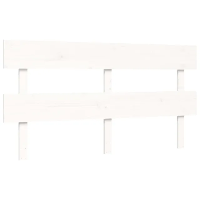 Cadre de lit sans matelas blanc 160x200 cm bois de pin massif