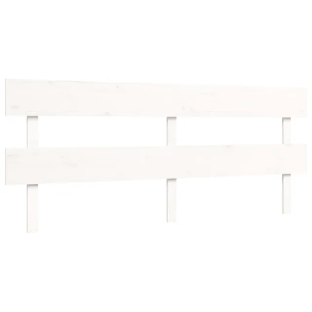 Cadre de lit sans matelas blanc bois massif de pin