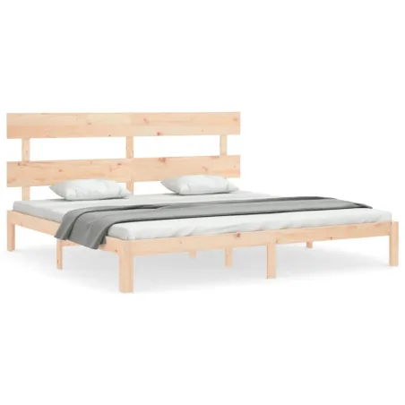 Cadre de lit sans matelas 200x200 cm bois massif de pin
