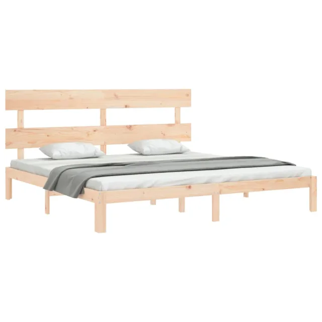 Cadre de lit sans matelas 200x200 cm bois massif de pin