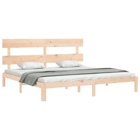Cadre de lit sans matelas 200x200 cm bois massif de pin