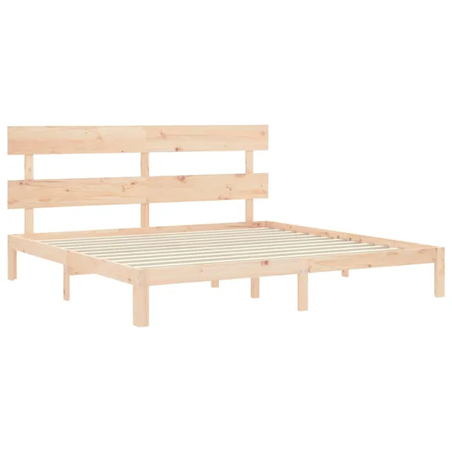 Cadre de lit sans matelas 200x200 cm bois massif de pin