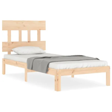 Cadre de lit sans matelas bois de pin massif 2