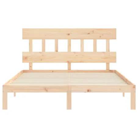 Cadre de lit sans matelas 160x200 cm bois massif de pin