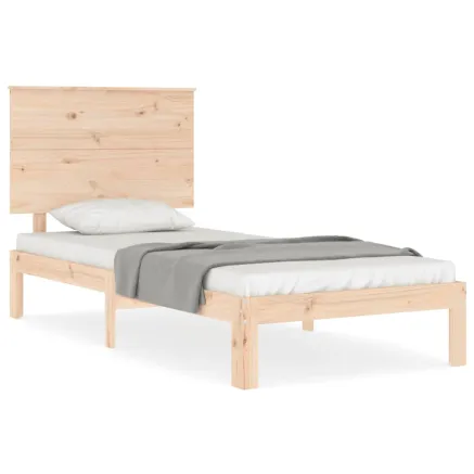 Cadre de lit sans matelas bois de pin massif 2