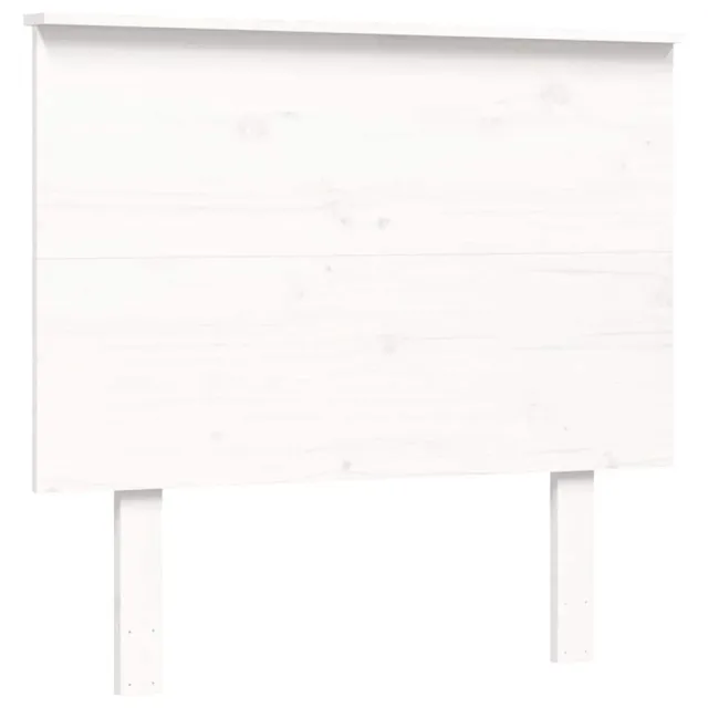 Cadre de lit sans matelas blanc bois de pin massif