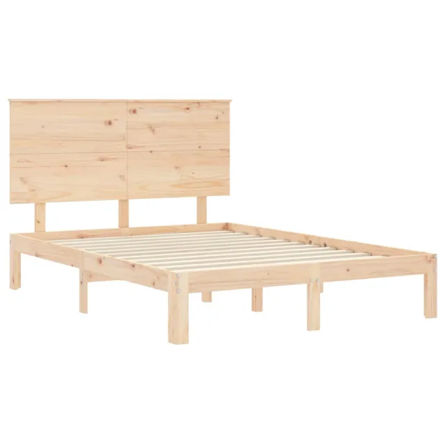 Cadre de lit sans matelas 140x190 cm bois de pin massif