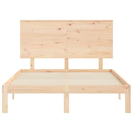 Cadre de lit sans matelas 140x190 cm bois de pin massif