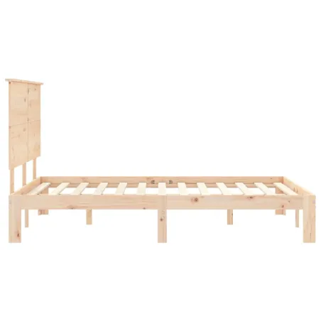 Cadre de lit sans matelas 140x190 cm bois de pin massif