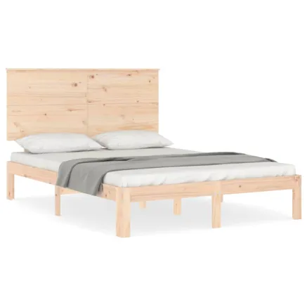 Cadre de lit sans matelas 140x200 cm bois massif de pin 2
