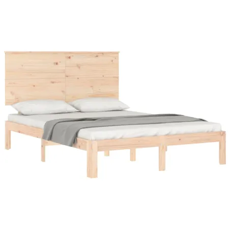 Cadre de lit sans matelas 140x200 cm bois massif de pin