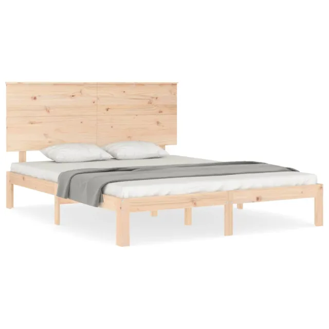 Cadre de lit sans matelas 160x200 cm bois massif de pin