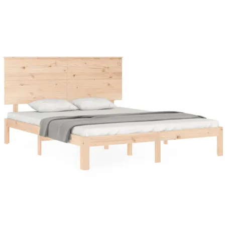 Cadre de lit sans matelas 160x200 cm bois massif de pin