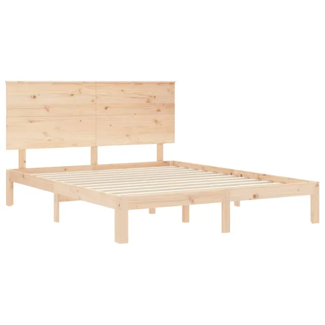 Cadre de lit sans matelas 160x200 cm bois massif de pin