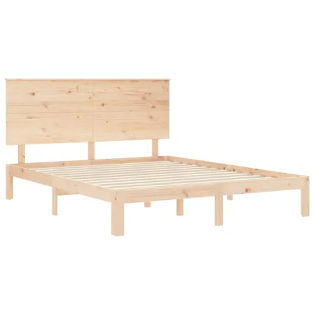 Cadre de lit sans matelas 160x200 cm bois massif de pin