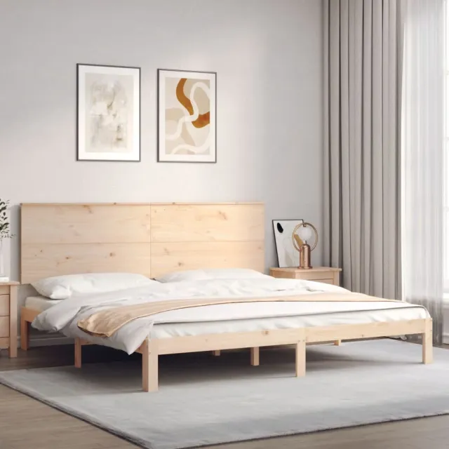 Cadre de lit sans matelas bois massif de pin