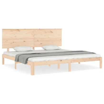 Cadre de lit sans matelas bois massif de pin 2