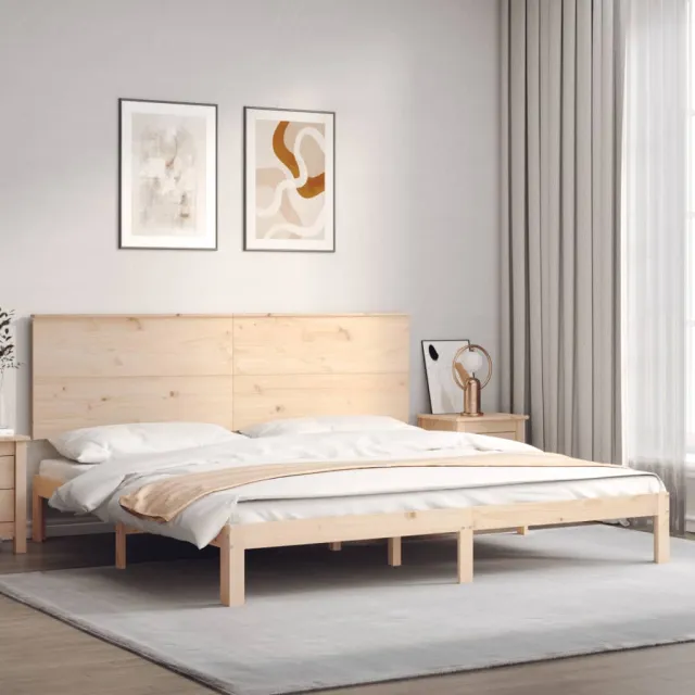 Cadre de lit sans matelas 200x200 cm bois massif de pin