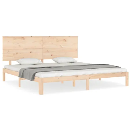 Cadre de lit sans matelas 200x200 cm bois massif de pin