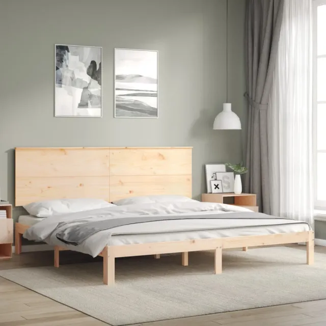 Cadre de lit sans matelas 200x200 cm bois massif de pin