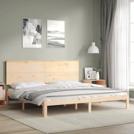 Cadre de lit sans matelas 200x200 cm bois massif de pin