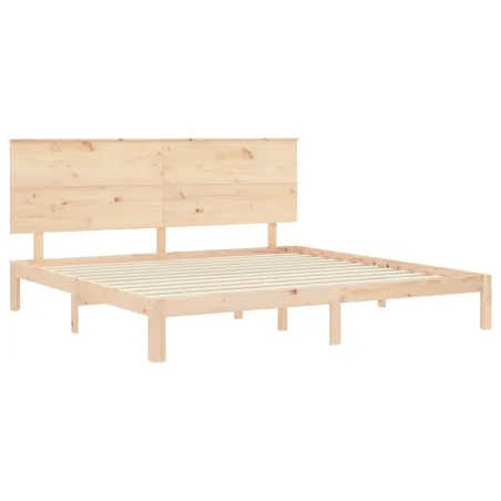Cadre de lit sans matelas 200x200 cm bois massif de pin