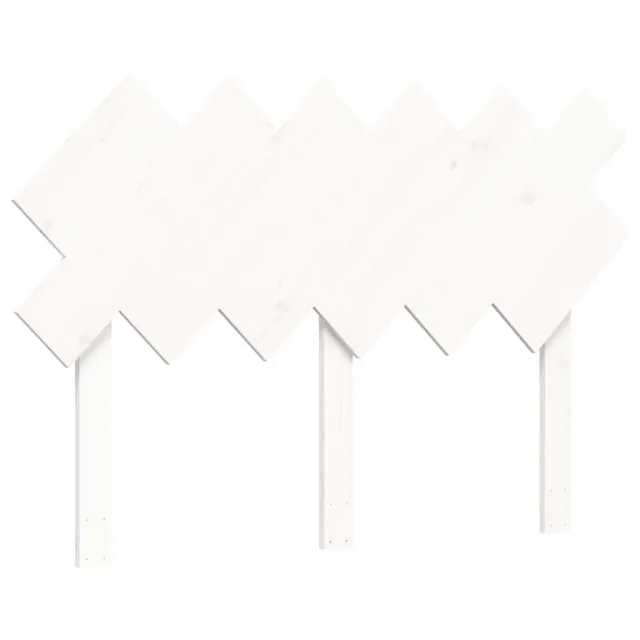 Cadre de lit sans matelas blanc bois de pin massif