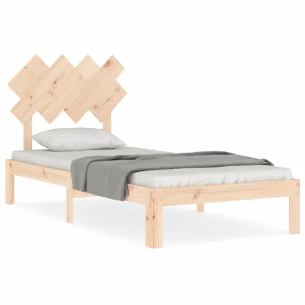 Cadre de lit sans matelas 90x200 cm bois de pin massif 2