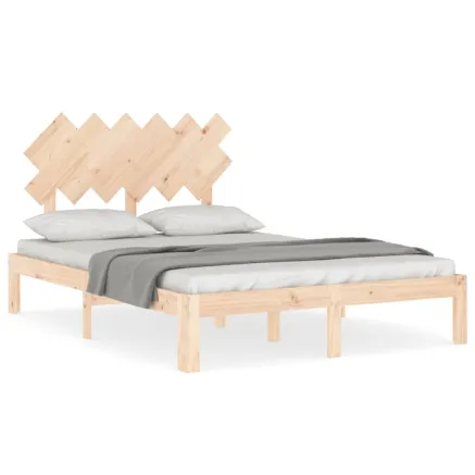 Cadre de lit sans matelas 120x200 cm bois de pin massif 2
