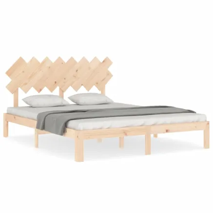 Cadre de lit sans matelas 160x200 cm bois massif de pin 2