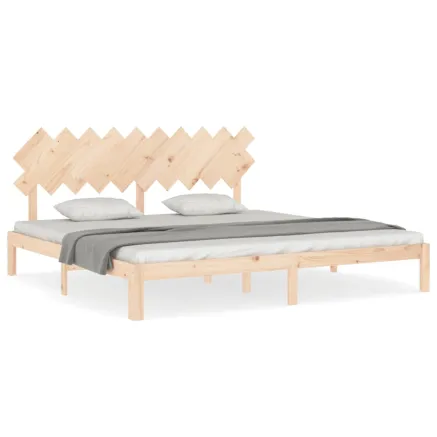 Cadre de lit sans matelas 200x200 cm bois massif de pin 2