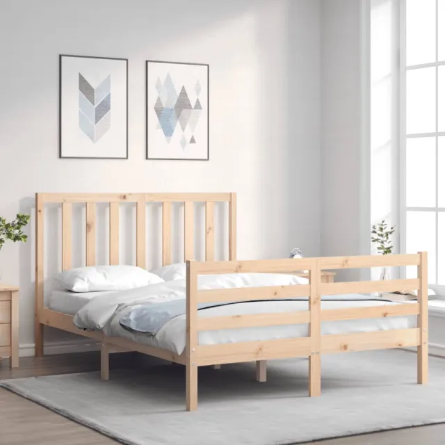 Cadre de lit sans matelas 140x200 cm bois massif de pin