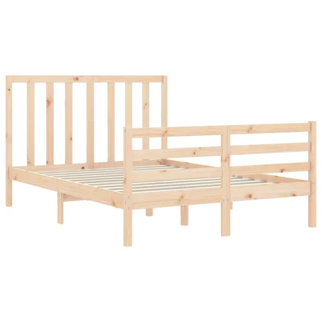 Cadre de lit sans matelas 140x200 cm bois massif de pin