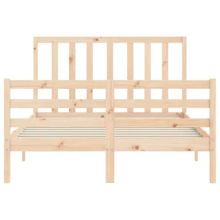 Cadre de lit sans matelas 140x200 cm bois massif de pin