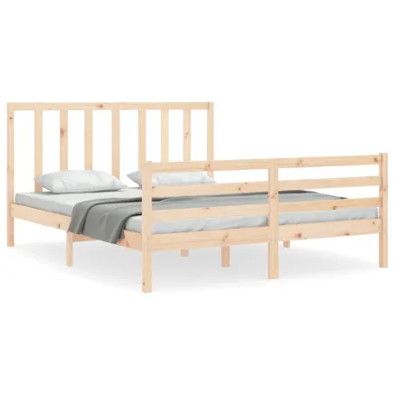 Cadre de lit sans matelas 160x200 cm bois massif de pin 2