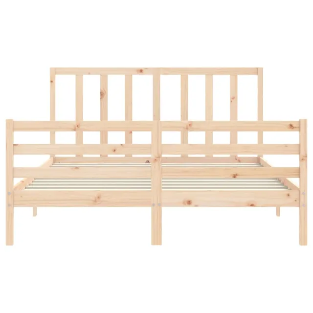 Cadre de lit sans matelas 160x200 cm bois massif de pin